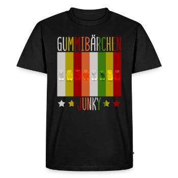 Gummibärchen Junky - Männer Premium Bio T-Shirt - Schwarz - Vorne - Nico (187cm)