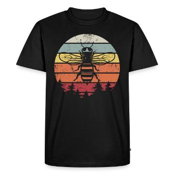 Apiculteurs d’abeilles vintage - Abeilles Rétro Abeilles Apiculture - T-shirt Premium bio Homme - noir - Devant - Nico (187cm)