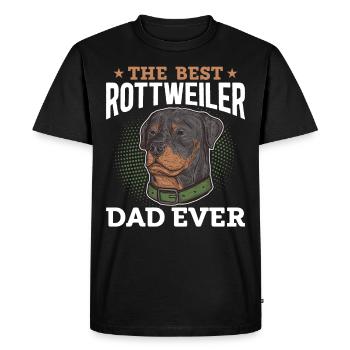 Rottweiler Papa Amateur de chiens - T-shirt Premium bio Homme - noir - Devant - Nico (187cm)