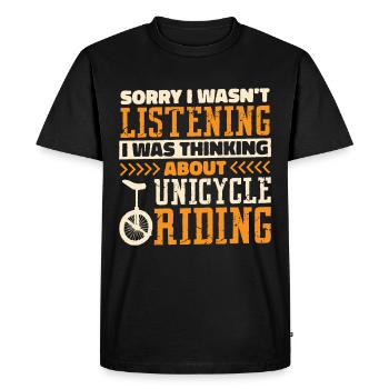 unicycle monocycle monocycles unicycler artist cadeau - T-shirt Premium bio Homme - noir - Devant - Nico (187cm)