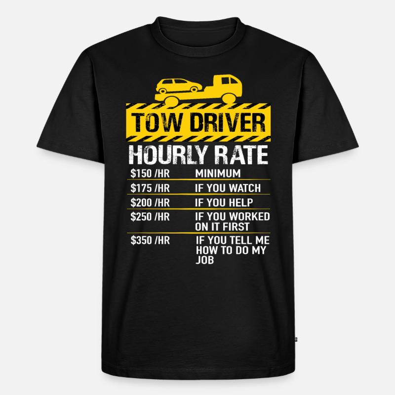 Abschleppwagen Fahrer Abschleppfahrer Abschlepper - Männer Premium Bio T-Shirt - Schwarz
