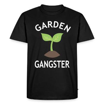 Gardener Gift - Garden Gangster - Pépinière - T-shirt Premium bio Homme - noir - Devant - Nico (187cm)