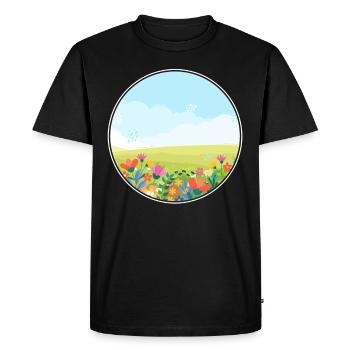 Spring Flowers Beautiful surroundings Love - Men's Premium Organic T-Shirt - black - Front - Nico (187cm)