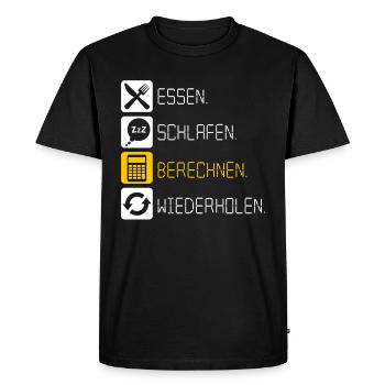 Computing Calculator Mathematics - Men's Premium Organic T-Shirt - black - Front - Nico (187cm)