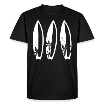 Surfer Surfbrett Wellenreiten Planche de surf Surf - T-shirt Premium bio Homme - noir - Devant - Nico (187cm)