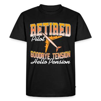Pension - Retired pilot - Men's Premium Organic T-Shirt - black - Front - Nico (187cm)