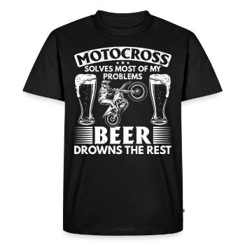 Enduro Dirt Bike Ceci est mon maillot de motocross - T-shirt Premium bio Homme - noir - Devant - Nico (187cm)