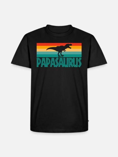 Papasaurus - Men's Premium Organic T-Shirt - black