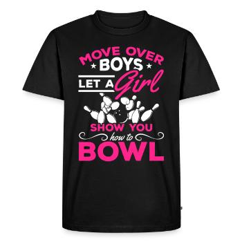 Bowling Girl Bowling Mädchen Bowling Bowler Girls - T-shirt Premium bio Homme - noir - Devant - Nico (187cm)