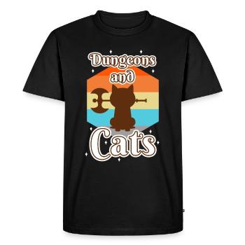 Donjons et chats - T-shirt Premium bio Homme - noir - Devant - Nico (187cm)