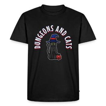 Donjons et chats - T-shirt Premium bio Homme - noir - Devant - Nico (187cm)