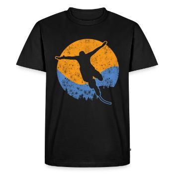 Bungee Jumping Bungee Jumpers Bungy Jumping - Men's Premium Organic T-Shirt - black - Front - Nico (187cm)