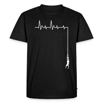 Bungee Jumping Heartbeat Bungee Jumpers - Men's Premium Organic T-Shirt - black - Front - Nico (187cm)