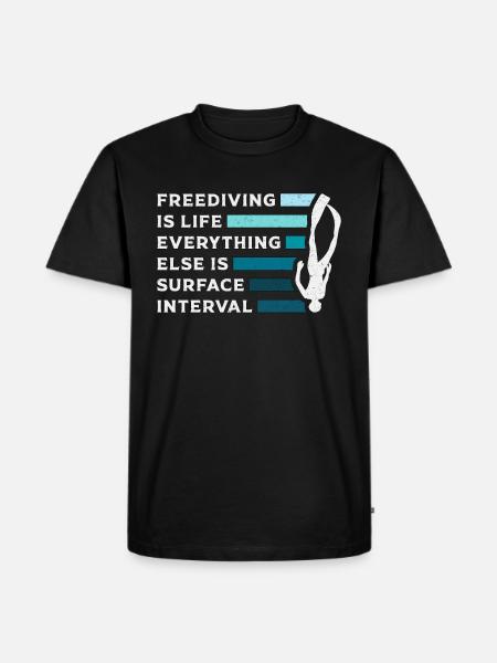 Apnea Freediver Freediving Diving Gift - Men's Premium Organic T-Shirt - black