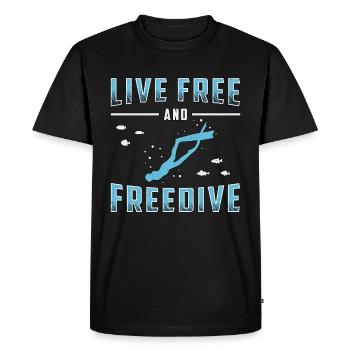 Apnée de plongée Apnée Cadeau d’apnée - T-shirt Premium bio Homme - noir - Devant - Nico (187cm)