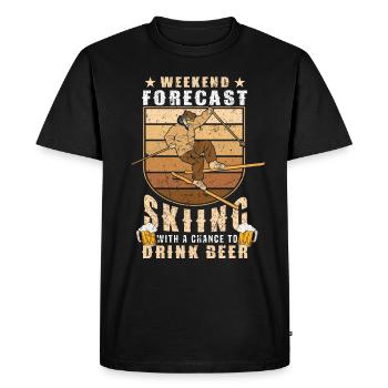 Skieurs acrobatiques Ski & Beer Skiers - T-shirt Premium bio Homme - noir - Devant - Nico (187cm)