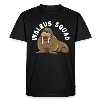 Team Walrus Walrus WalrusEs Gift - Men's Premium Organic T-Shirt - black - Front - Nico (187cm)