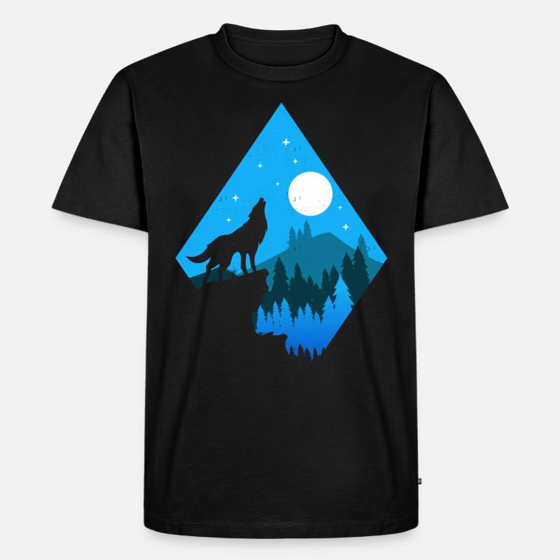 Idée cadeau Wolves Wolf - T-shirt Premium bio Homme - noir