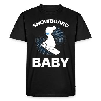Snowboarding Snowboard Baby Kids Snowboarder - Men's Premium Organic T-Shirt - black - Front - Nico (187cm)