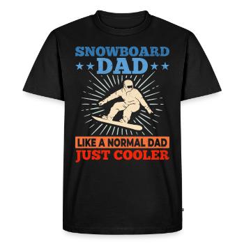 Snowboard Dad like a normal Dad just cooler - Men's Premium Organic T-Shirt - black - Front - Nico (187cm)