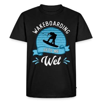 Wakeboarding Wakeboarding Wakeboarding Wake Gift - Men's Premium Organic T-Shirt - black - Front - Nico (187cm)