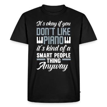 Drôle de pianiste Piano Piano Pianiste - T-shirt Premium bio Homme - noir - Devant - Nico (187cm)