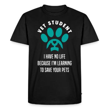 Funny Veterinary Student Veterinary Medicine Student - Men's Premium Organic T-Shirt - black - Front - Nico (187cm)