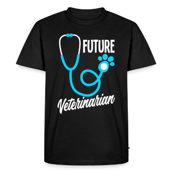 Drôle de vétérinaire vétérinaire Vétérinaire Cadeau - T-shirt Premium bio Homme - noir - Devant - Nico (187cm)