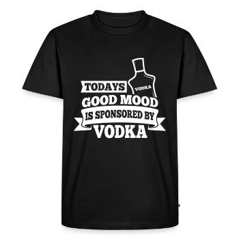 Todays good mood is sponsored by Vodka - Men's Premium Organic T-Shirt - black - Front - Nico (187cm)