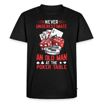 Joueurs de poker Jeu de cartes de poker Anciens joueurs de poker - T-shirt Premium bio Homme - noir - Devant - Nico (187cm)