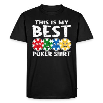 Poker Chips This is my best Poker Shirt Funny Poker - Men's Premium Organic T-Shirt - black - Front - Nico (187cm)