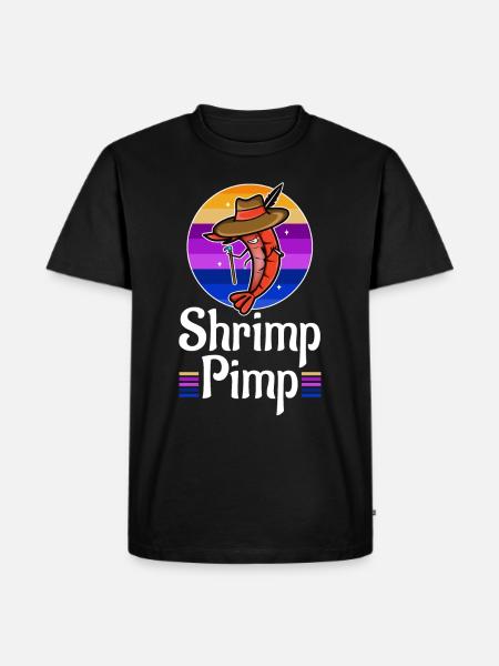 Shrimp Pimp - Men's Premium Organic T-Shirt - black