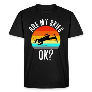 mes skis vont-ils bien? - T-shirt Premium bio Homme - noir - Devant - Nico (187cm)