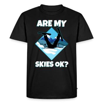 mes skis vont-ils bien? - T-shirt Premium bio Homme - noir - Devant - Nico (187cm)