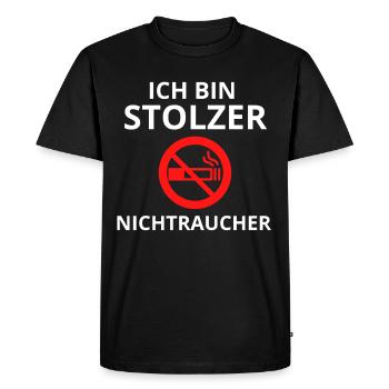 Nichtraucher Spruch Nicht Rauchen - Männer Premium Bio T-Shirt - Schwarz - Vorne - Nico (187cm)