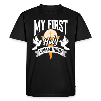 First Holy Communion 1. Holy Communion - Men's Premium Organic T-Shirt - black - Front - Nico (187cm)
