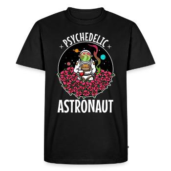 Astronaute psychédélique - T-shirt Premium bio Homme - noir - Devant - Nico (187cm)