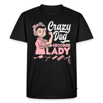 Toiletteur pour chiens Toiletteur pour chiens Salon pour chiens Toiletteurs pour chiens - T-shirt Premium bio Homme - noir - Devant - Nico (187cm)