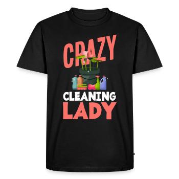 Drôle de femme de ménage Nettoyeur Femme au foyer Nettoyage - T-shirt Premium bio Homme - noir - Devant - Nico (187cm)