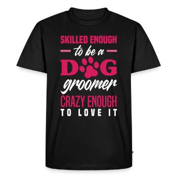 Toiletteur pour chiens Toiletteur pour chiens Salon pour chiens Toiletteurs pour chiens - T-shirt Premium bio Homme - noir - Devant - Nico (187cm)
