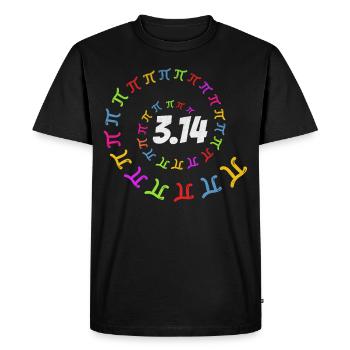 Pi Jour 3.14 Pi Math Pi Nombre Pi Spirale Pi Jour 2022 - T-shirt Premium bio Homme - noir - Devant - Nico (187cm)