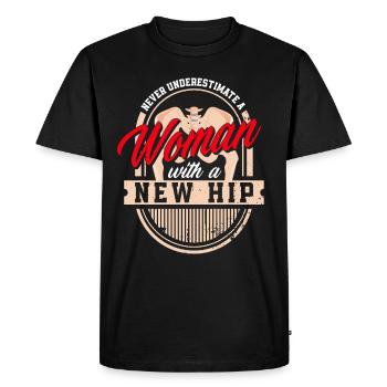 Chirurgie artificielle de l’articulation de la hanche prothèse de hanche - T-shirt Premium bio Homme - noir - Devant - Nico (187cm)