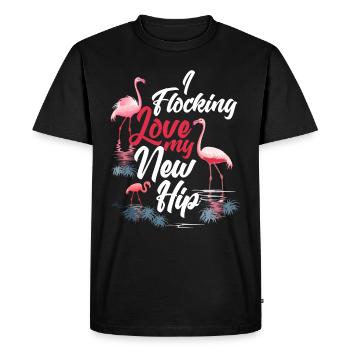 Chirurgie artificielle de l’articulation de la hanche prothèse de hanche - T-shirt Premium bio Homme - noir - Devant - Nico (187cm)