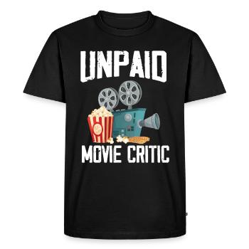 Cinéma Nuit Cinéma Popcorn Films Critiques de cinéma - T-shirt Premium bio Homme - noir - Devant - Nico (187cm)
