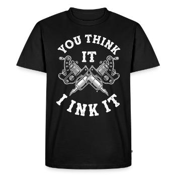 Machine à tatouer Tatoueurs Tatoueur Tatouage Cadeau - T-shirt Premium bio Homme - noir - Devant - Nico (187cm)