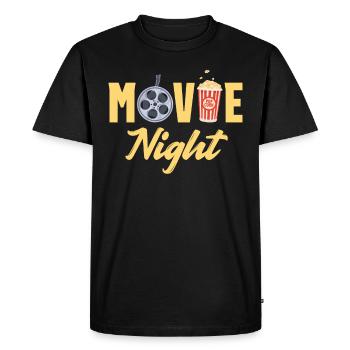 Movie Night Cinema Popcorn Movies - Men's Premium Organic T-Shirt - black - Front - Nico (187cm)