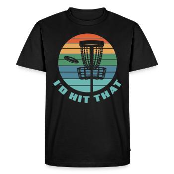Funny Disc Golfer Disc Golfer Gift - Men's Premium Organic T-Shirt - black - Front - Nico (187cm)