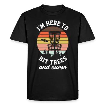 Funny Disc Golfer Disc Golfer Gift - Men's Premium Organic T-Shirt - black - Front - Nico (187cm)