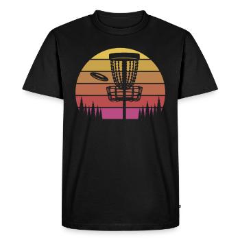 Funny Disc Golfer Disc Golfer Gift - Men's Premium Organic T-Shirt - black - Front - Nico (187cm)