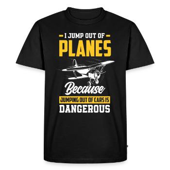 Parachutistes parachutistes - T-shirt Premium bio Homme - noir - Devant - Nico (187cm)